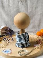 Komplet chłopięcy, Czapka, Komin, granatowo-biały, Iltom