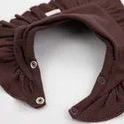 Komplet dziewczęcy, Czapka, Apaszka, brązowy, Nicol