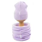 Komplet dziewczęcy, Czapka, Komin, fioletowy, Nicol