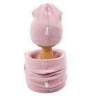 Komplet dziewczęcy, Czapka, Komin, różowy, Nicol