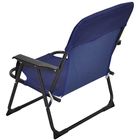 Koopman, fotel plażowy z podłokietnikami, składany, granatowy, 25-52-54/66 cm