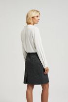 Koszula damska z długim rękawem, ecru, Moodo