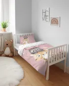 Kotki, 2-częściowy komplet pościeli dziecięcej, różowy, 100-135 cm