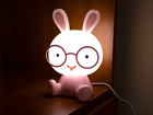 Królik, lampka nocna dla dzieci LED, różowa