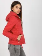 Kurtka damska z kapturem, czerwona, Factory Price