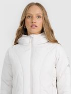 Kurtka damska z kapturem, ocieplana, szara, 4F