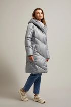 Kurtka damska z kapturem, szara, Moodo