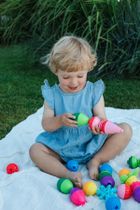 Lalaboom, zwinna kaczuszka, kulko-klocki sensoryczne, 10 elementów