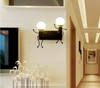 Lampa ścienna podwójna, Kinkiet Loft podwójny, czarna