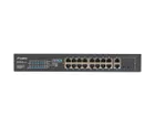 Lanberg, switch, RACK 19" 16X 100MB POE+/2X COMBO GIGABIT, 250W, NIEZARZĄDZALNY, RSFE-16P-2C-250