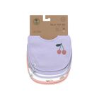 Lassig, Happy Fruits Cherry, zestaw śliniaków bawełnianych, 3m+, 5 szt.