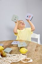 Lassig, Happy Fruits, Lemon, snackbox ze stali nierdzewnej, pojemnik na przekąski, 3 szt.