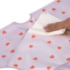 Lassig, Happy Rascals, zestaw śliniaków z długim rękawem, Heart Lavender, 6m+, 2 szt.