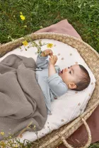 Lassig, Little Mateys, pieluszka muślinowa, otulacz z biobawełny, royal blue, 85-85 cm, 3 szt.