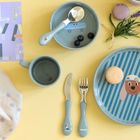 Lassig, Tiny Team, zestaw sztućców ze stali nierdzewnej, piesek, 3 szt.