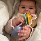 Le Jouet Simple, gryzaczek, grzechotka różowa