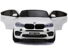 Lean Cars, BMW X6M, pojazd na akumulator, biały