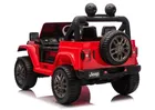 Lean Cars, Jeep Rubicon, pojazd na akumulator 4-4, DK-JWR556 4-200W 24V, czerwony