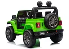 Lean Cars, Jeep Rubicon, pojazd na akumulator 4-4, DK-JWR556 4-200W 24V, zielony