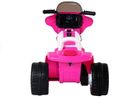 Lean Cars, motor trójkołowy, pojazd na akumulator, ciemnoróżowy