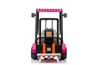 Lean Cars, wózek widłowy, pojazd na akumulator, XMX638, różowy