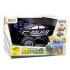 Lean Toys, auto terenowe policyjne off-road rc zdalnie sterowane czarne, 1:16