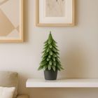 Lean Toys, choinka ozdobna, srebrne wykończenie, 32-12 cm