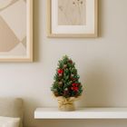 Lean Toys, choinka ozdobna, z jarzębiną, szyszkami, 17-10 cm