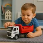 Lean Toys, ciężarówka metalowa, interaktywny pojazd budowlany