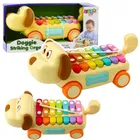 Lean Toys, cymbałki, piesek na kółkach, instrument muzyczny