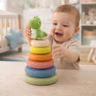 Lean Toys, dinozaur, piramidka, miękkie klocki, 13 elemenetów