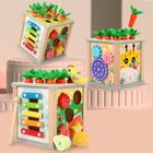 Lean Toys, drewniana kostka edukacyjna 5w1
