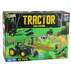 Lean Toys, farma, traktor z przyczepą i figurkami zwierząt, 45 elementów