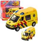 Lean Toys, karetka ambulans, pojazd metalowy z napędem pull back