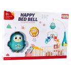 Lean Toys, karuzela do łóżeczka z pozytywką i lampką, misie, niebieska