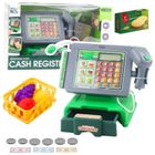 Lean Toys, kasa sklepowa z koszykiem na zakupy, interaktywna, zielona