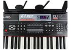 Lean Toys, keyboard z mikrofonem, różowy