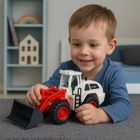 Lean Toys, koparka spychacz, interaktywny pojazd budowlany