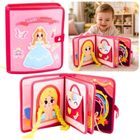 Lean Toys, książeczka sensoryczna 3D, filcowa, księżniczki