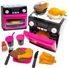 Lean Toys, kuchenka z piekarnikiem i akcesoriami, interaktywna, różowa
