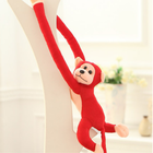 Lean Toys, małpka, maskotka interaktywna, czerwona, 80 cm