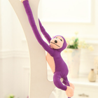 Lean Toys, małpka, maskotka interaktywna, fioletowa, 80 cm