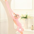 Lean Toys, małpka, maskotka interaktywna, różowa, 60 cm