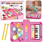 Lean Toys, mata muzyczna, interaktywna perkusja, pianinko, 2w1