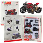 Lean Toys, motocykl, metalowy pojazd do skręcania, 1:14