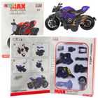 Lean Toys, motocykl, metalowy pojazd do skręcania, 1:14