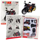 Lean Toys, motocykl, metalowy pojazd do skręcania, 1:14