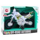 Lean Toys, motor crossowy off-road biały