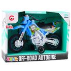 Lean Toys, motor crossowy off-road, niebieski