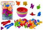 Lean Toys, nauka kolorów i liczenia, zestaw edukacyjny, sorter, 48 elementów